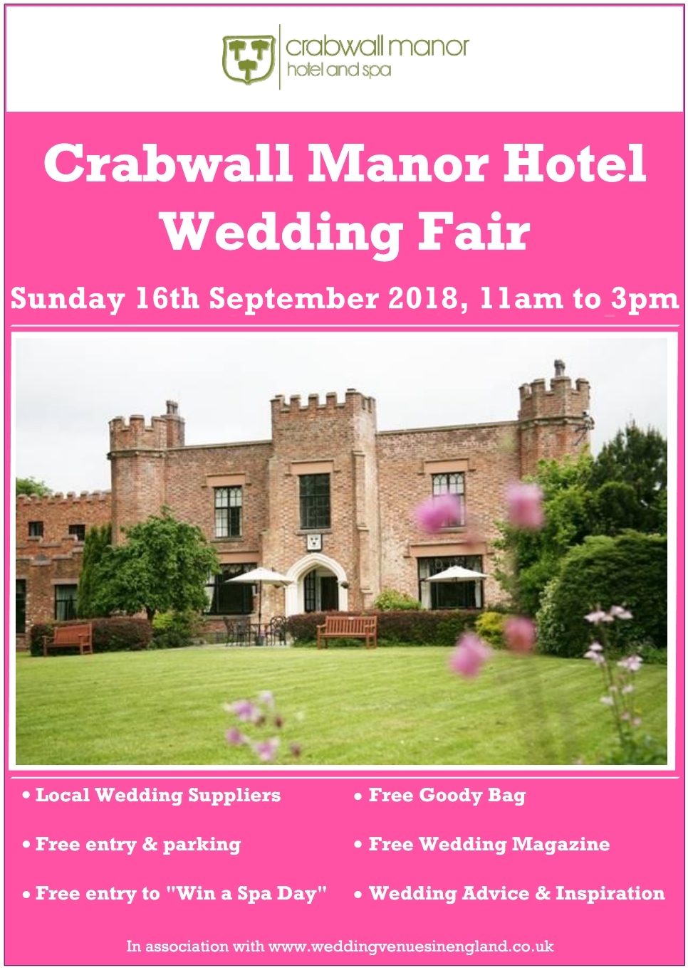 crabwall manor hotel wedding fair